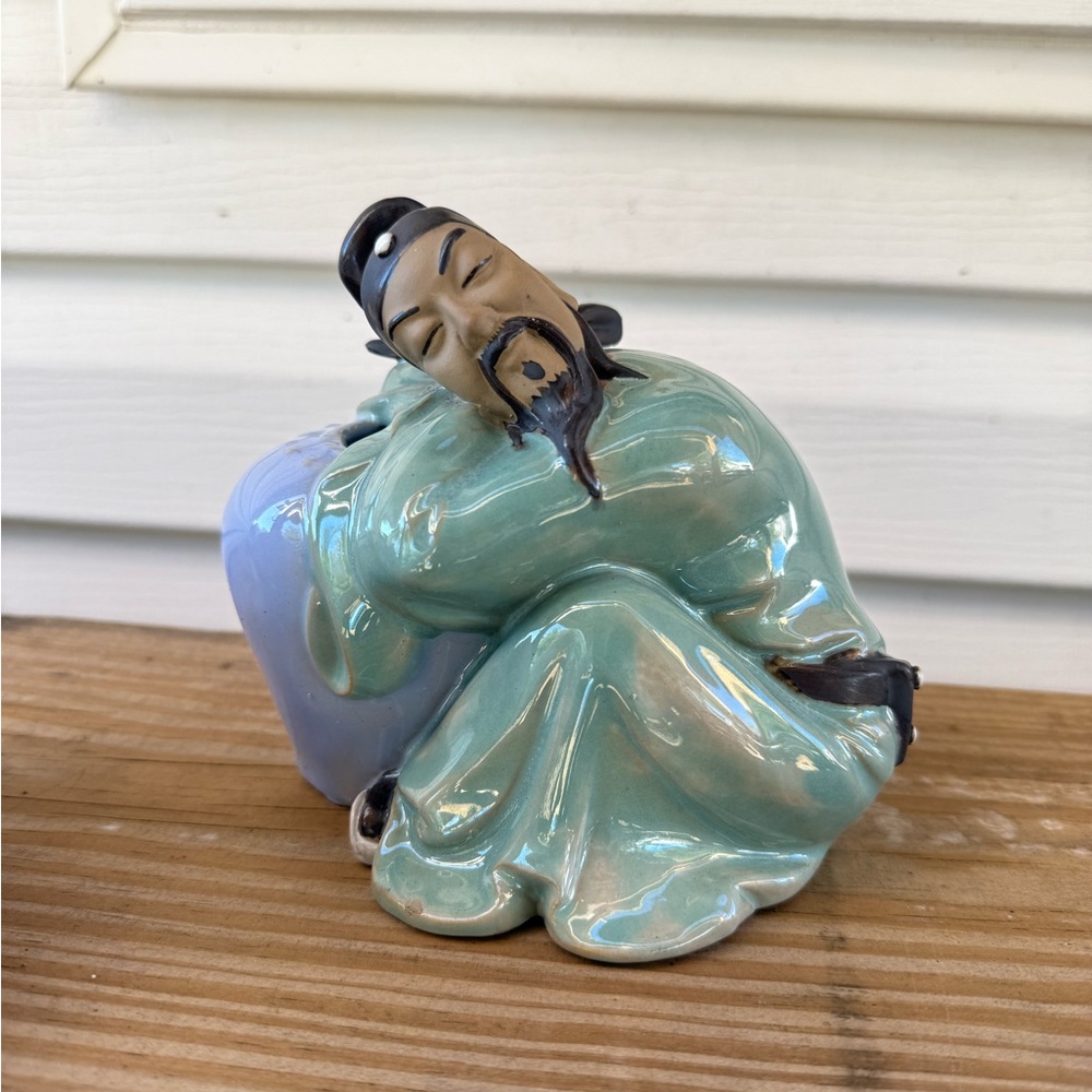 Vintage Chinese Mudman Style Ceramic Scholar Incense Burner – Made in China